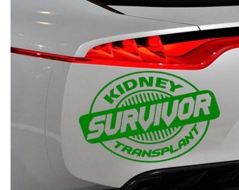Survivor Decals for Kidney, Heart, Liver and Lung Transplant and Breast and Lung Cancer, Your Text Here Survivor, Custom Survivor Decal