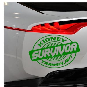 Survivor Decals for Kidney, Heart, Liver and Lung Transplant and Breast and Lung Cancer, Your Text Here Survivor, Custom Survivor Decal image 1