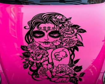 Sugar Skull Vinyl Decal, Vehicle/Wall Graphic