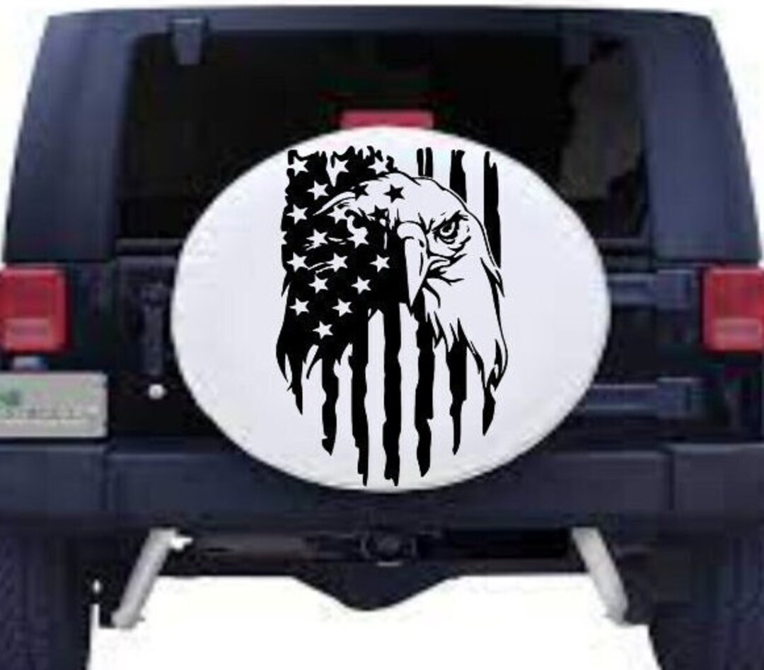 American Flag Decal, American Flag Sticker, American Flag With Eagle ...