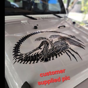 Alien Auto Accent Decal, Alien Car Vinyl,  Alien Car Decal, Xenomorph Alien, Hood Decal,  Hood Sticker, Hot Car Decal, Alien Sticker
