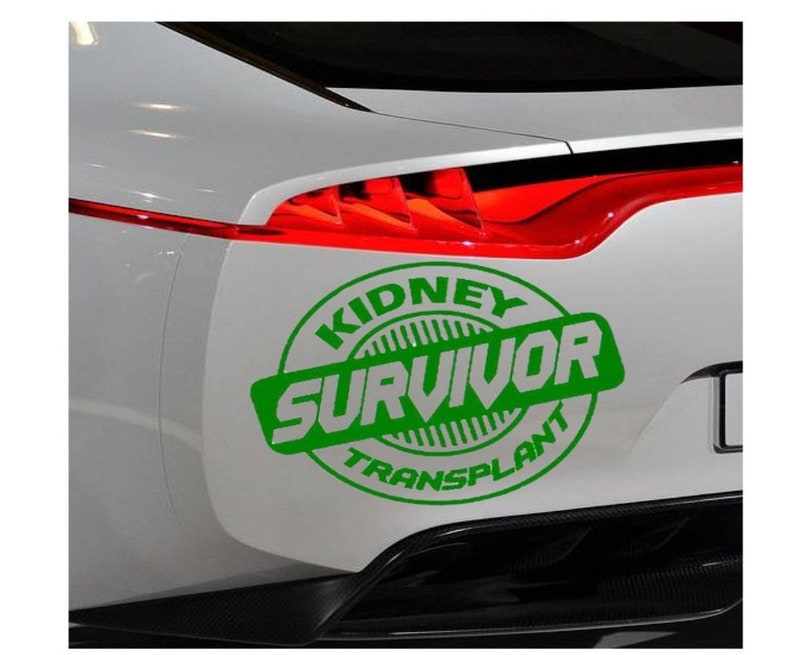 Survivor Decals for Kidney, Heart, Liver and Lung Transplant and Breast and Lung Cancer, Your Text Here Survivor, Custom Survivor Decal image 1