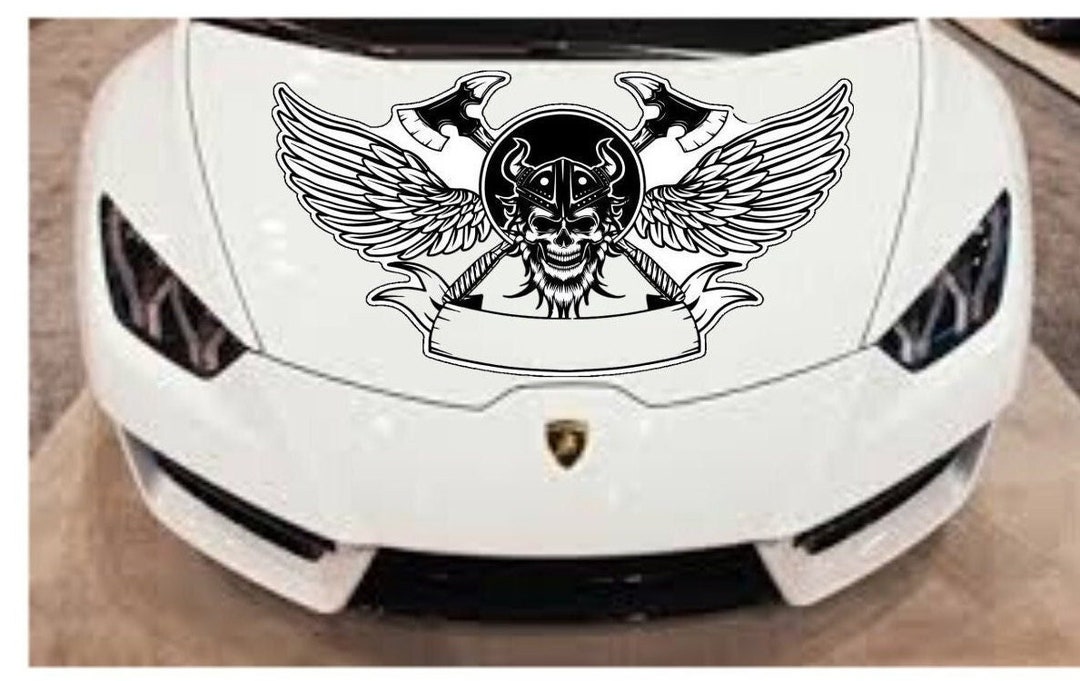 Viking Skull Decal, Scandinavian Skull Decal, Norse Skull Decal, Viking Skull Sticker, Norse