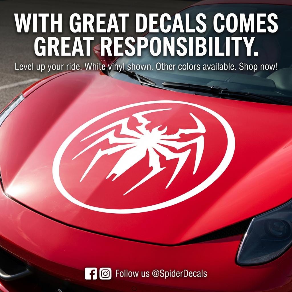 Spider Rigging Sticker Spider Decal, Spider Sticker - Etsy