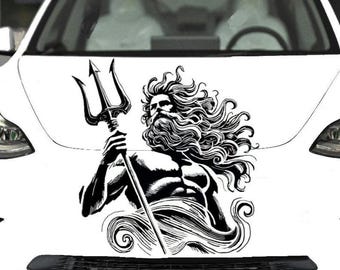 Poseidon Decal, Marine God Sticker, Poseidon Sticker
