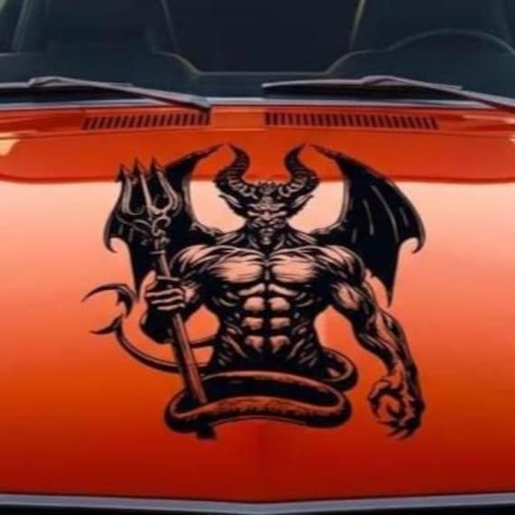 Devil Vinyl Decal, Devil Sticker for Auto or Wall Art - Etsy