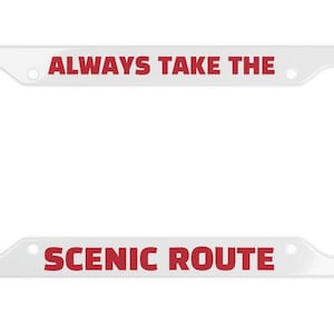 Nummerplaatlijst schilderachtige route | Autodecor, reiscadeau, avontuuraccessoire, roadtripherinnering