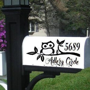 Custom Mailbox Decal, Address Monogram, USAVinyls