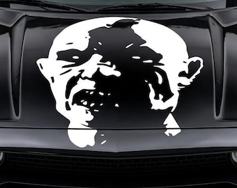 Zombie Decal, Scary Car/Wall Sticker, Walking Dead Graphic