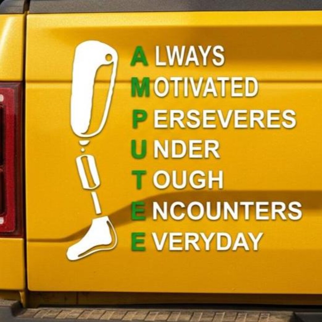 Amputee Pride Decal, Motivational Vinyl Sticker - Etsy