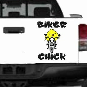 Biker Chick Decal, Biker Chick Sticker, Biker Decal, Biker Sticker,