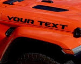 Custom Off-Road Hood Decal Sticker, Vinyl Graphic for Jeep Vehicles