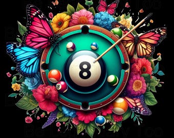 Butterfly Pool/Billiards Png
