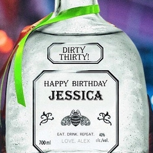 Tequila Bottle label