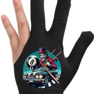 8 Ball Clown Billard Handschuh