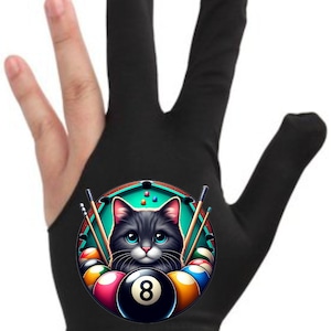 8 Ball Cat Billard Handschuh