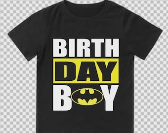 Superhero Birthday PNG: Custom Name & Age Shirt Design (Digital Download, 415dpi, Personal Use Only)