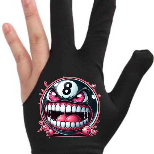Pinker 8 Ball Billard Handschuh