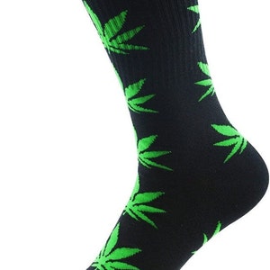 Marijuana leaf socks