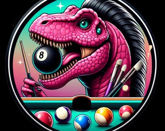 Pink Dinosaur Pool/Billiards Png