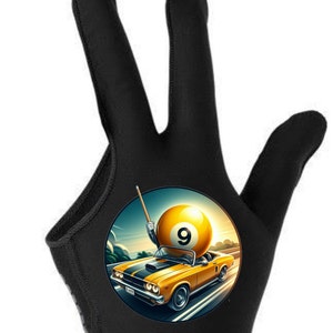 9 Kugel im Auto Billard-Handschuh