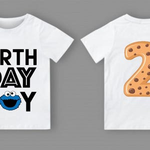 Blue Monster Birthday Shirt • Boys 1st Birthday Outfit • Toddler Birthday Tee • Cookie Theme Party Shirt • Custom Name Shirt