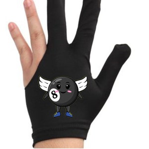 8 Ball with Wings Billiards glove