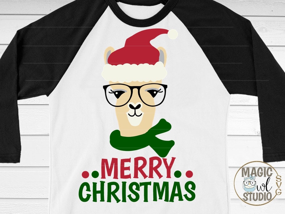 Download Llama svg merry christmas llama cut files llama shirt | Etsy
