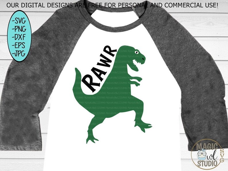 Dinosaur Svgpngjpgdxfepst Rex Svgt Rex Cut File Free Etsy