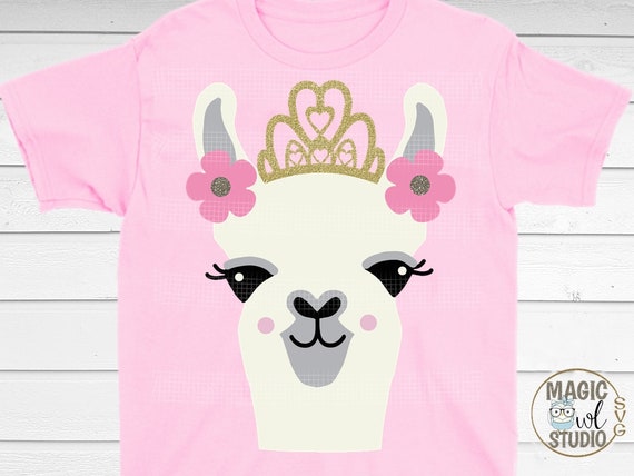 Download Llama Face svg cute llama llama queen svg birthday girl ...