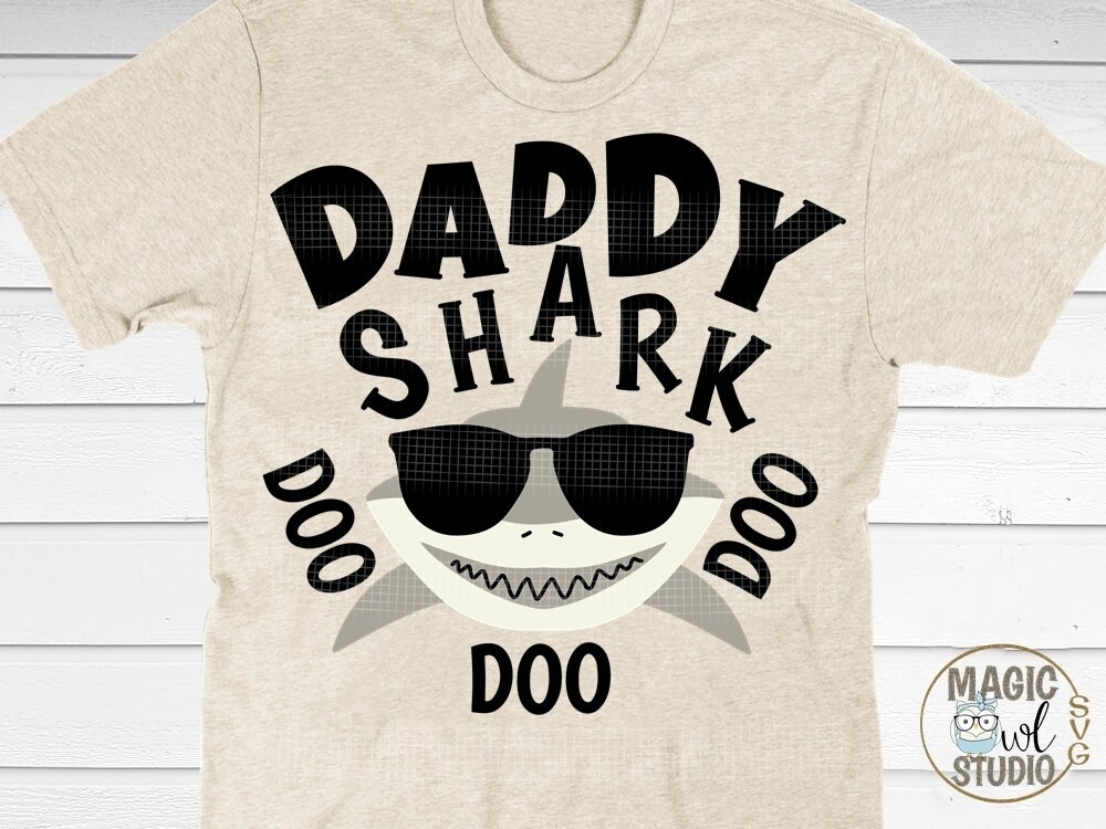 Download Daddy shark svg cute shark shark svg doo-doo-doo svg | Etsy