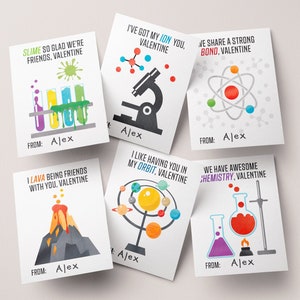 Cartes de Saint-Valentin pour enfants | TÉLÉCHARGEMENT IMMÉDIAT | Saint-Valentin science, Saint-Valentin chimie, scientifique, Saint-Valentin, cartes scolaires imprimables DIY
