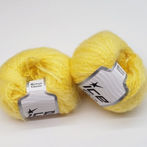 Light Yellow Mohair Yarn: Classic Ice Yarns, 2 Skeins