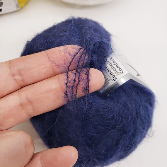 Kid Mohair Blend Yarn. 2 Skeins. Ice Yarns. Super Fine, 30gr, 300m  