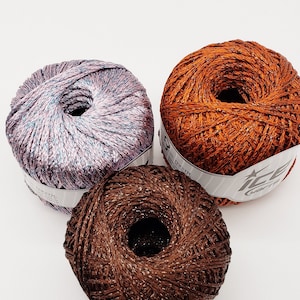 Metallic Shiny yarn. Viscose Star. Viscose  Metallic Lurex Yarn. Ice yarns. Craft Supply.