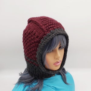Wool Balaclava. Women&#39;s Balaclava. Hand Knit helmet. Chunky knit hood.