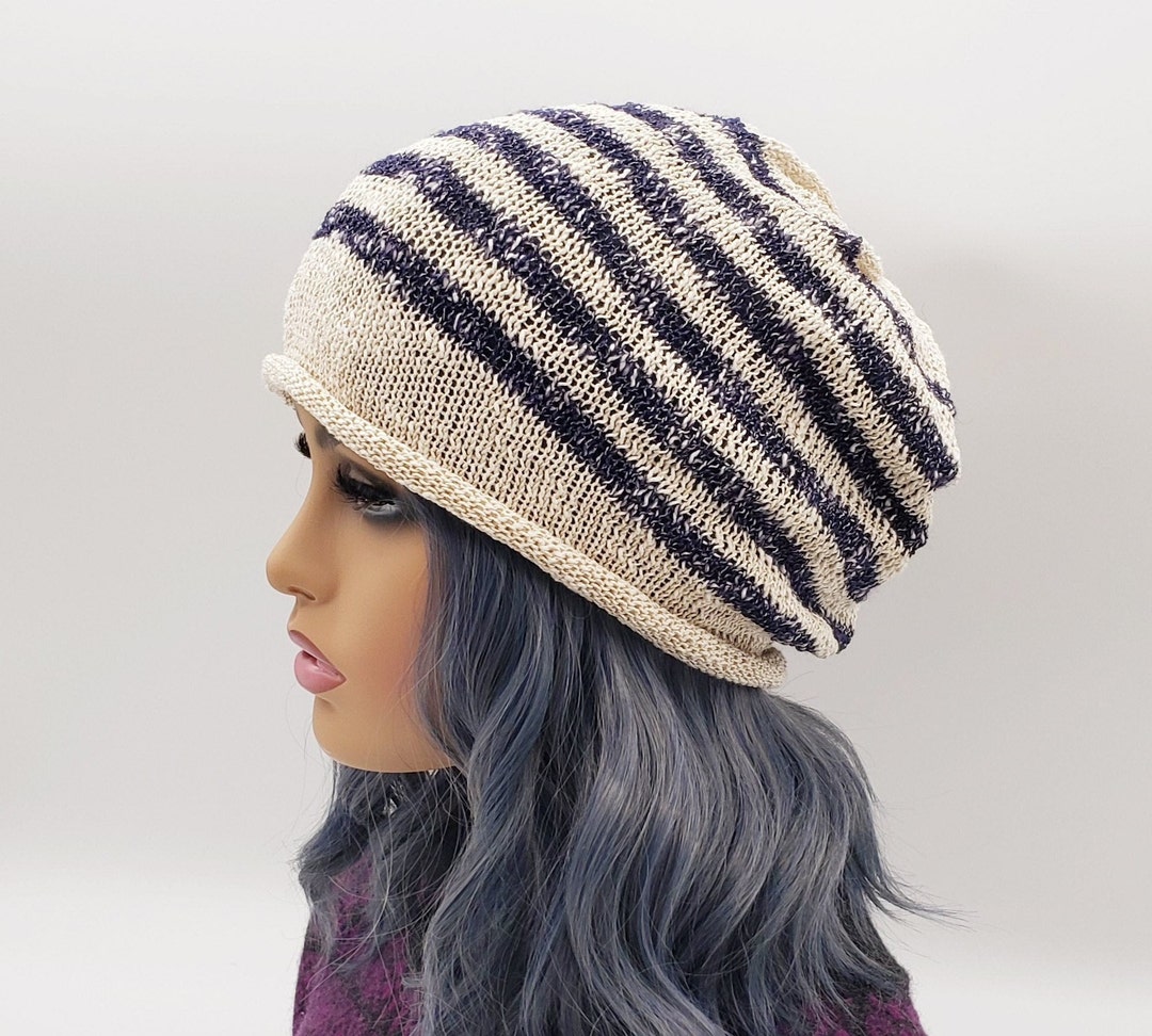 Bonnet D t En Tricot Bonnet L ger En Coton Ray En Tricot Ample 