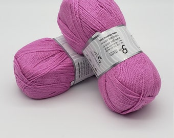 Light Pink yarn.  Lot of 2 Skeins Ice Yarns. Knitting yarn.  Acrylic yarn. Yarn for knitting. Vegan Friendly!