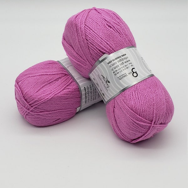 Light Pink yarn.  Lot of 2 Skeins Ice Yarns. Knitting yarn.  Acrylic yarn. Yarn for knitting. Vegan Friendly!