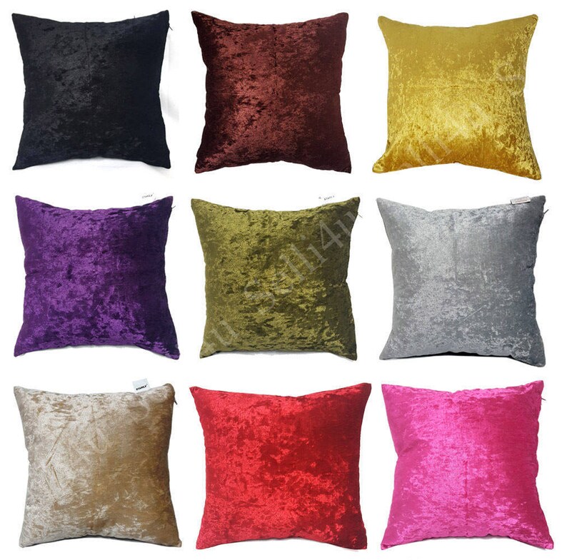 Soft Large Crush Velvet Cushion Covers Etsy