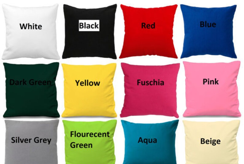 Plain Cotton Cushion Cover Sizes 16 to 30 Etsy