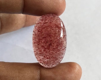 4 Pieces Natural Strawberry Quartz Cabochons Lot 19x19mm to 22x22mm Cushion Shape Quartz Gemstones Cabs Loose Stones Smooth Gems Cab C-7699