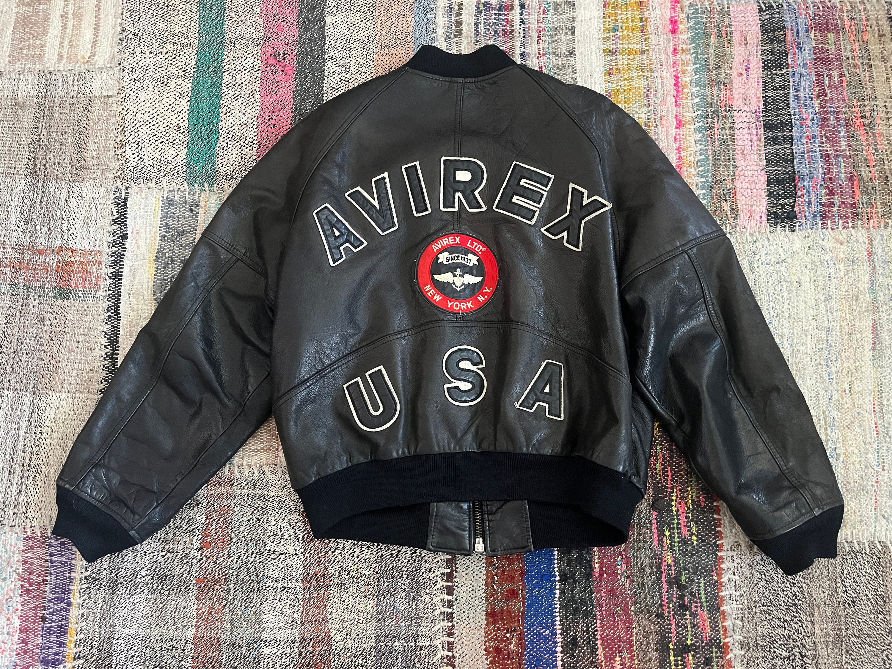 Vintage Leather Jacket AVIREX Size M-L - Sweden