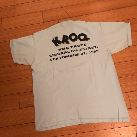 KROQ radio station rare vintage T shirt Liberace … - image 8