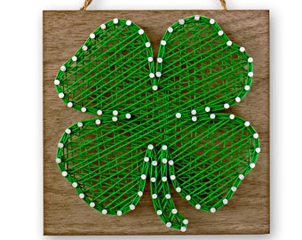 5" x 5" 4 Leaf Clover String Art Kit | DIY Adult Teen Tween St. Patrick's Day Craft Project