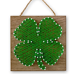 5&quot; x 5&quot; 4 Leaf Clover String Art Kit | DIY Adult Teen Tween St. Patrick&#39;s Day Craft Project