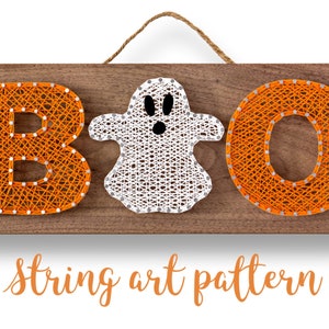 BOO String Art PATTERN | DIY Halloween Adult Art Craft Project