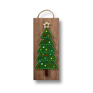 5&quot; x 12&quot; Christmas Tree String Art Kit | DIY Adult Holiday Craft Project