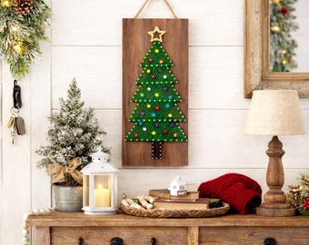 Christmas Tree String Art Pattern - Printable PDF - DIY Christmas Decor