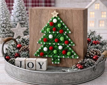 Mini Christmas Tree String Art Pattern - Printable PDF - DIY Christmas Decor